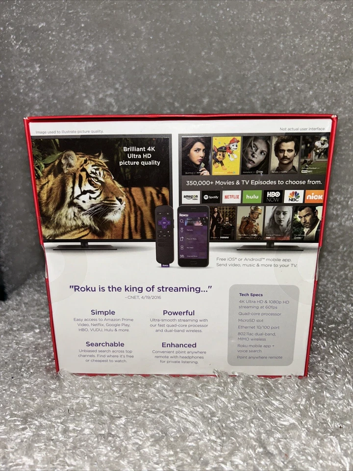 Roku Premiere+ Wi-Fi 4K UHD HDR Upconverting Media Streamer / HDMI Cable, Bundle - Image 3 of 4