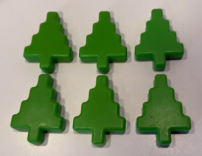 Little Tikes green tree Waffle Blocks - 6 pieces