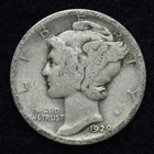 1929-D Mercury Silver Dime GOOD / VG FREE SHIPPING