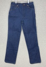 Vintage 70s Wrangler Jeans Men s 28x32 912DEN Dark Blue Wash Cowboy Made In USA