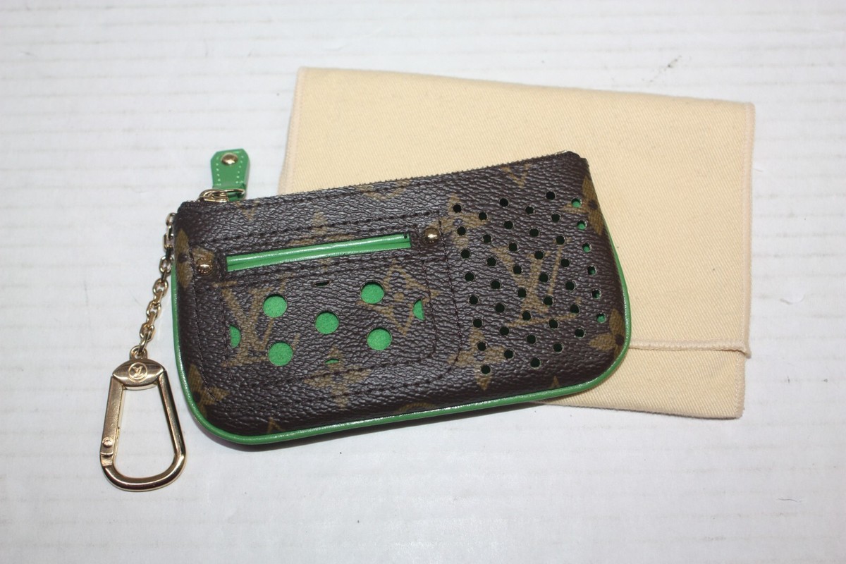 Louis Vuitton Limited Edition Green Monogram Perforated Pochette