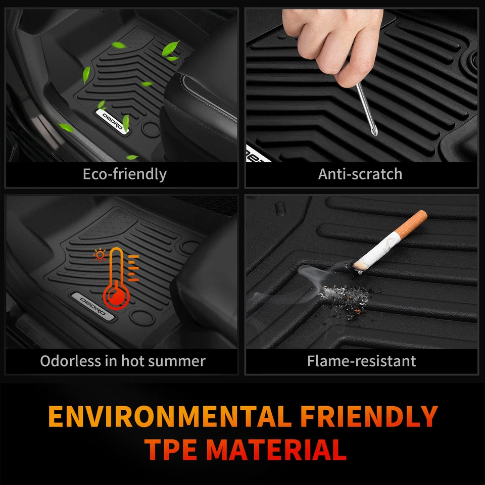 Floor Mats for 2017-2025 Ford F-250 / F-350 Super Duty Crew Cab TPE All-Weather Foto 4 de 4