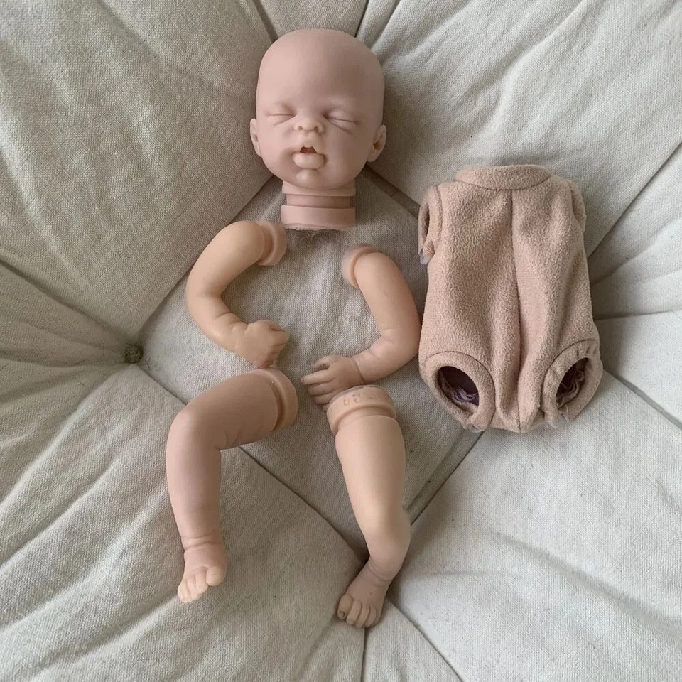 Doll Mini Unfinished Reborn Baby Doll Kit Unpainted 10inch Soft Body DIY New Toy - Image 3 of 4