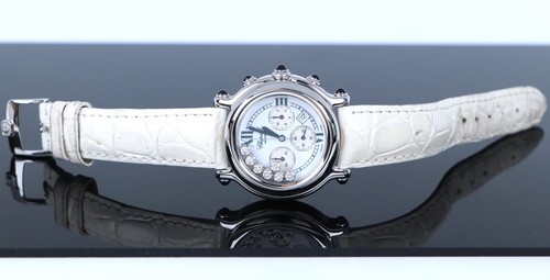 $9,500 Chopard Happy Sport 7 Floating Diamond 38mm Chronograph Quartz Watch 8267 - Picture 6 of 8