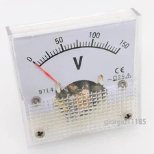 US Stock AC 0~150V Square Analog Volt Pointer Needle Panel Meter Voltmeter 91L4