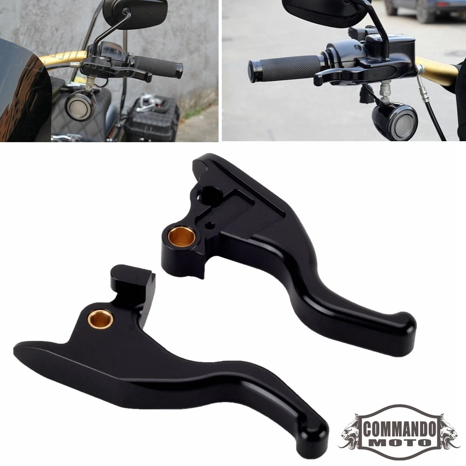 2 Finger Hand Levers for Harley Softail Sttreet Bob FXBB FXBBS Low Rider 2015-24 - Image 2 of 4