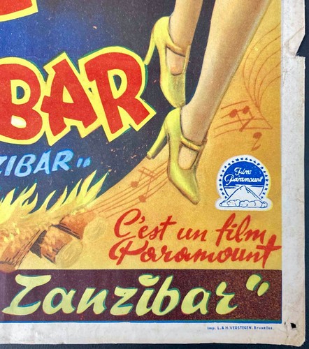 Road to Zanzibar Original Belgian Movie Poster Bing Crosby Bob Hope 1941 - Picture 5 of 9