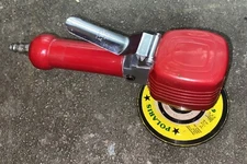 Central Pneumatic Style 6" Dual Action Orbital Red Air Sander Tool  Used
