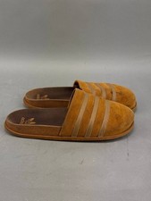 adidas Adimule Lea Tan Slides Slip On Premium Suede Sandals Mens Sz 9 GY2555