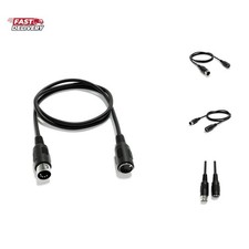 MIDI Extension Audio Cable - 5 Pin DIN - Male to Male/Female Male to Female ...
