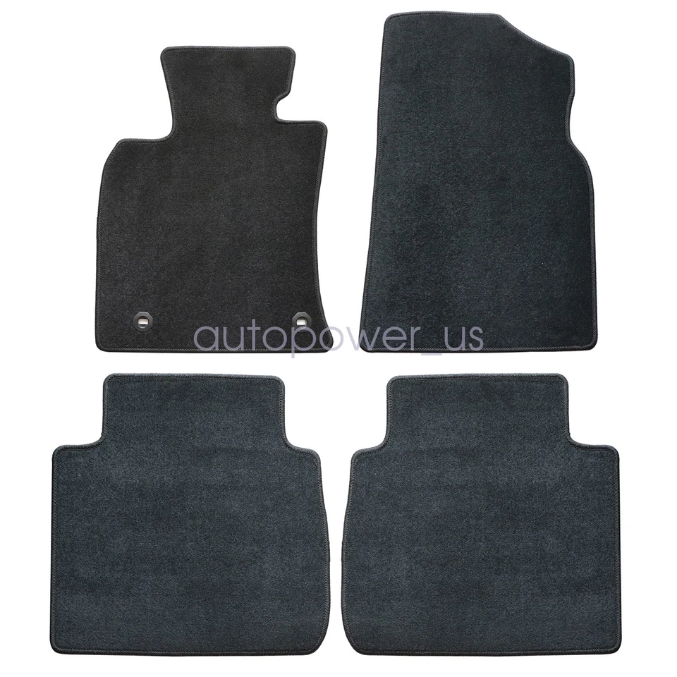 4PCS For 2019-2023 Toyota Avalon Front & Rear Floor Mats Carpet Black Velour - Imagem 4 de 4