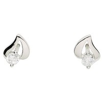 Basic Silber Ohrringe 01.1121 Damen Ohrstecker Sterling-Silber 925 Weiß Zirkonia