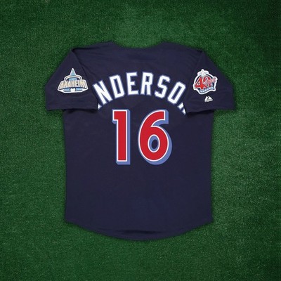 Men's Garret Anderson 2000 Anaheim Angels Home/Road/Alt  Stitched