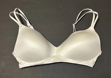 Aerie Real Sunnie Wireless Bra Women 34D, Light Gray