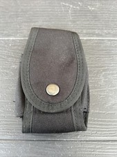 Black Nylon Tactical Utility Belt Pouch with Snap Closure