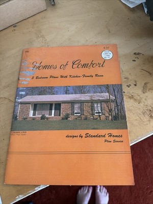 VINTAGE 1960's STANDARD HOMES HOUSE ARCHITECTURAL FLOOR PLAN CATALOG C -37