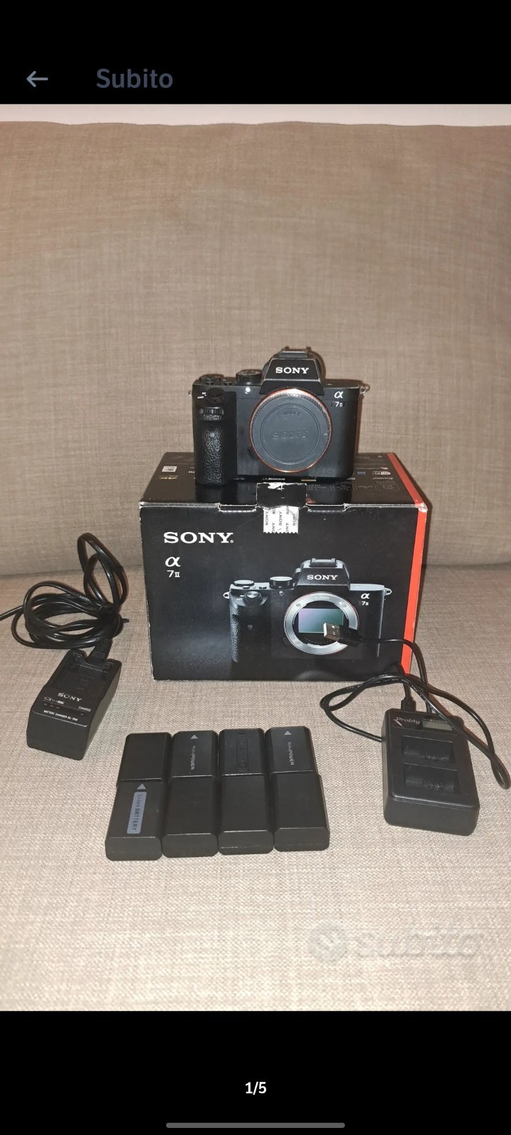 Sony Alpha A7II 24.3Mpx Fotocamera Digitale - Nera