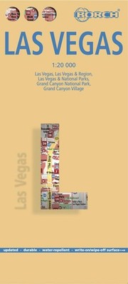 Las Vegas Stadtkarte mit Nationalparks und Grand Canyon, Borch Map 1:150.000