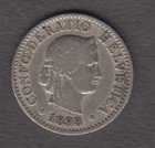 Switzerland 1898. 5 Rappen. Libertas, Roman goddess of liberty. Wreath. KM# 26 — photo 1