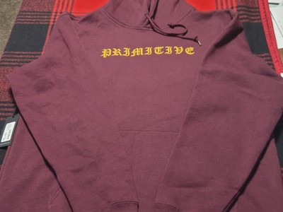 NWT Primitive Men's Large Built Stronger Burgundy Hoodie