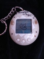 Rare Original 1997 Bandai Tamagotchi White Angel Vtg Virtual Pet - Tested Works