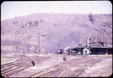 B&M Railroad Bellows Falls Vermont Locomotive 35mm Slide 1960s