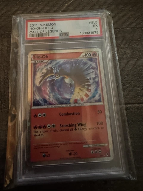 2011 POKEMON CALL OF LEGENDS #SL5 HO-OH-HOLO CALL OF LEGENDS PSA 5