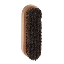 Shoe Cleaning Brush 5" x 2" Beech Wood Horsehair Boot Polish Brushes, Brown