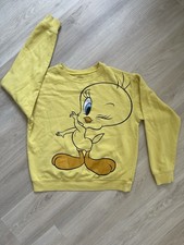 Looney Tunes Tweety Bird Yellow Graphic Pullover Sweatshirt Women's Size M