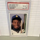 Upper Deck 1989 Ken Griffey Jr Star Rookie #1 (RC) PSA 8 (OC) Mariners
