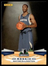 2009-10 Panini Wayne Ellington Rookie Minnesota Timberwolves #328