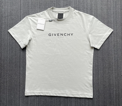 Givenchy Paris Men Logo T-Shirt Light Grey / Off-White Tone M | eBay