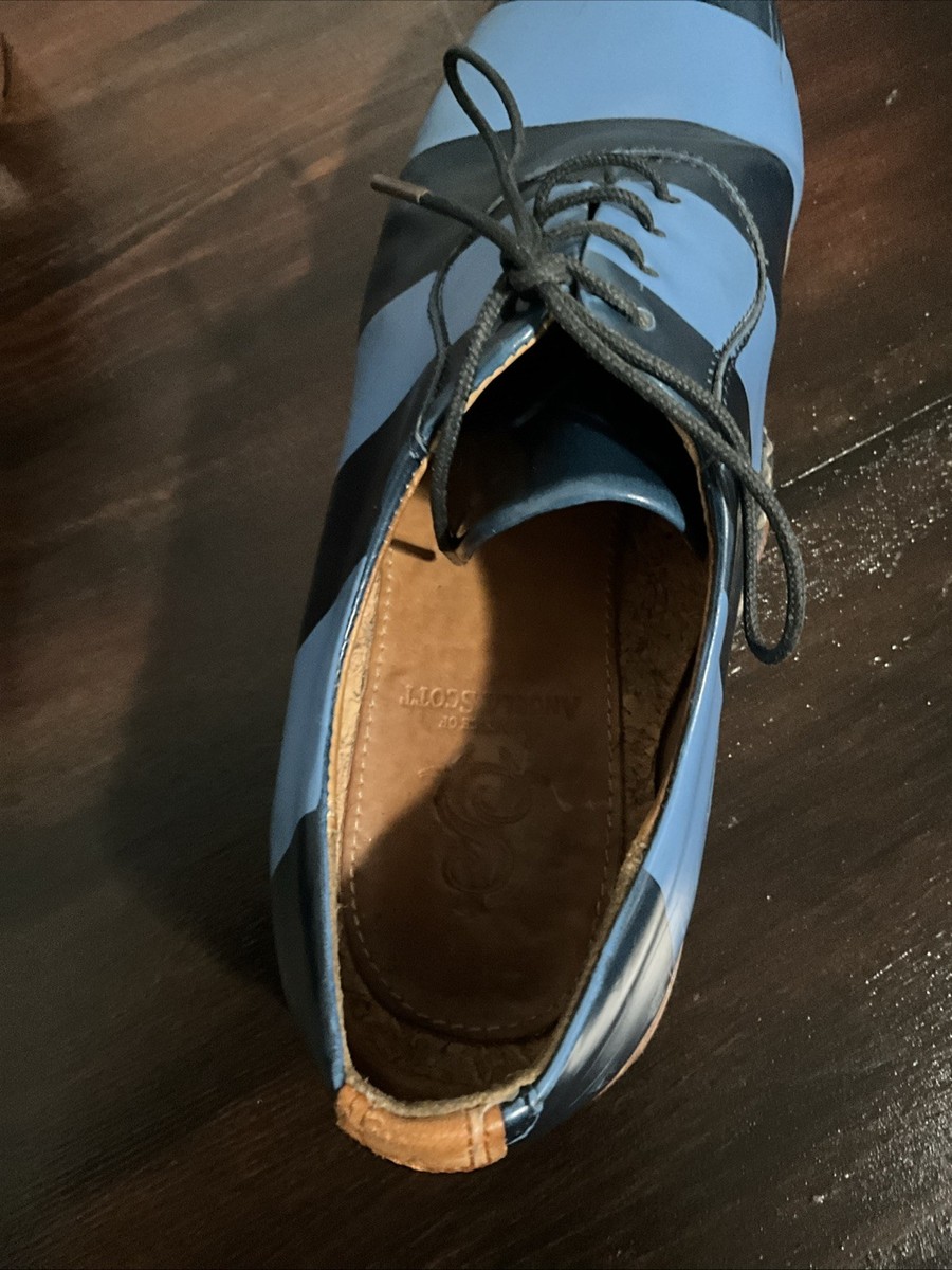 The Office of Angela Scott Mr Smith Oxfords Striped Blue  display picture 3