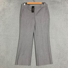 Banana Republic Logan Trouser Womens 4 Light Grey Unhemmed Straight Fit NWT 89