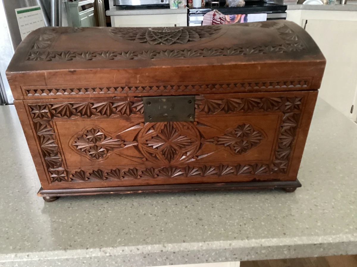 雕刻木盒在中式古董盒子| eBay