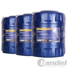 3x20 LITER SAE 15W40 MANNOL DIESEL MOTORÖL passend für BENZIN & DIESELMOTOREN 3x20 LITER SAE 15W40 MANNOL DIESEL MOTORÖL passend für BENZIN & DIESELMOTOREN