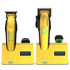 Supreme Trimmer 2-in-1 RECHARGE Hair Clipper & Trimmer Combo | STB775 Gold