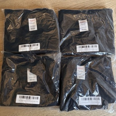 NWT 4-Pack Hanes Sport Women s Short Sleeve Black Performance T Shirt 3X Plus 