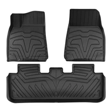 Ikon Motorsports Floor Mats 2020-2024 Tesla Model Y, 1st 2nd Row Flooring Guar