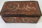 Antique, Country, Primitive Paint Decorated Table Box — photo 3