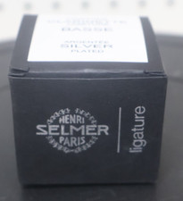New / NOS Mint Selmer Paris Silver Plated Bass / Basse Clarinet Ligature W/ Box