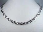 D'Orlan Rhodium Plated Necklace 16-17" Length - 9356