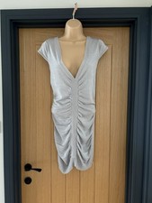 Jane Norman Dress / Top Size 10 New no Tags Silver Sparkle Party Y2K Vintage