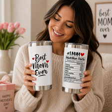 Best Mom Ever 20 OZ Tumbler Mug Gift for Mom, Mother's Day Coffee Cup, Mom Gifts