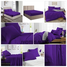 Best Bedding 1000TC/1200TC 100% Cotton US Sizes Select Item Purple Solid