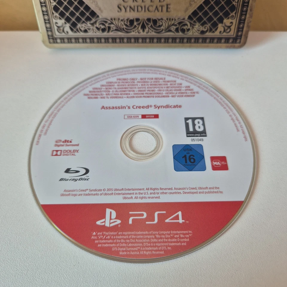 Assassin's Creed Syndicate Steelbook PS4 PROMO Rare PlayStation 4 Promotional  - Image 4 of 4