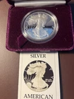 1986-S American Silver Eagle 1 oz .999 Fine Silver Dollar With Box and COA