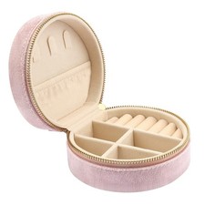 Travel Jewelry Box - Velvet Mini Jewelry Organizer, Small Jewelry Case for Gi