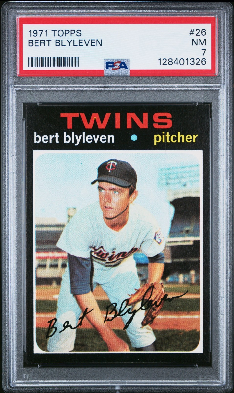 1971 Topps #26 Bert Blyleven RC Rookie PSA 7 NM Minnesota Twins Baseball Card