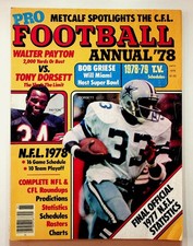 PRO FOOTBALL ANNUAL 1978 Payton Dorsett Griese NFL CFL Stats Pro Sports
